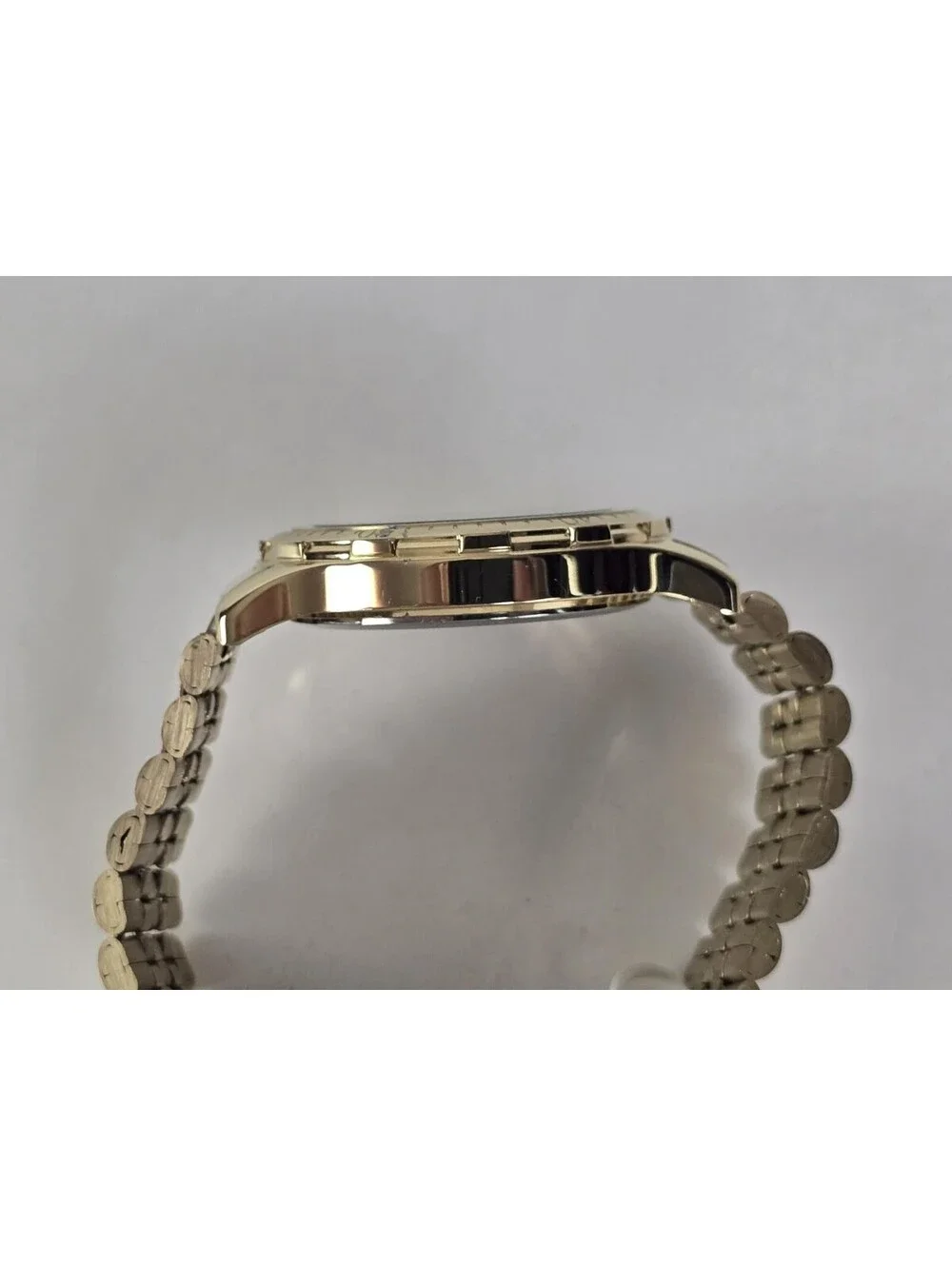 Armitron Men's Gold Tone Round Black Dial Dress WatchNew